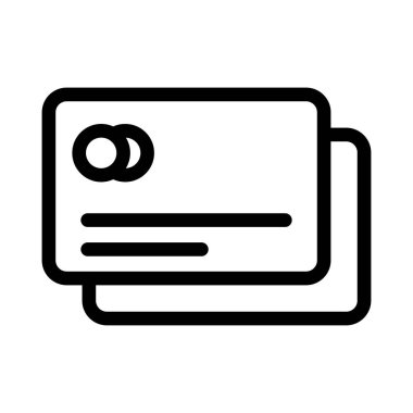 kart vektörü ince çizgi simgesi