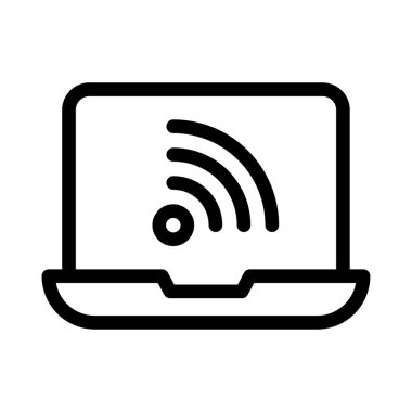 Sinyal vektörü ince çizgi simgesi