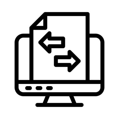 vektör ince çizgi simgesini transfer et