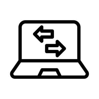 değişim vektörü ince çizgi simgesi