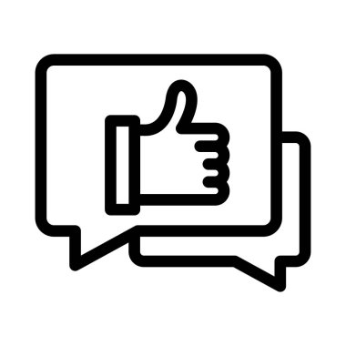 sohbet vektörü ince çizgi simgesi