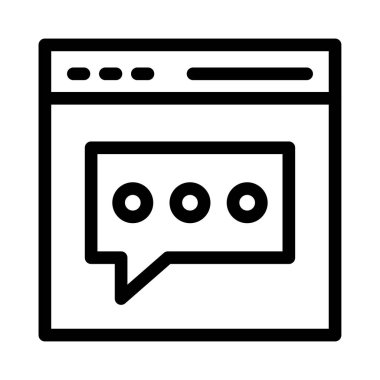 mesaj vektörü ince çizgi simgesi