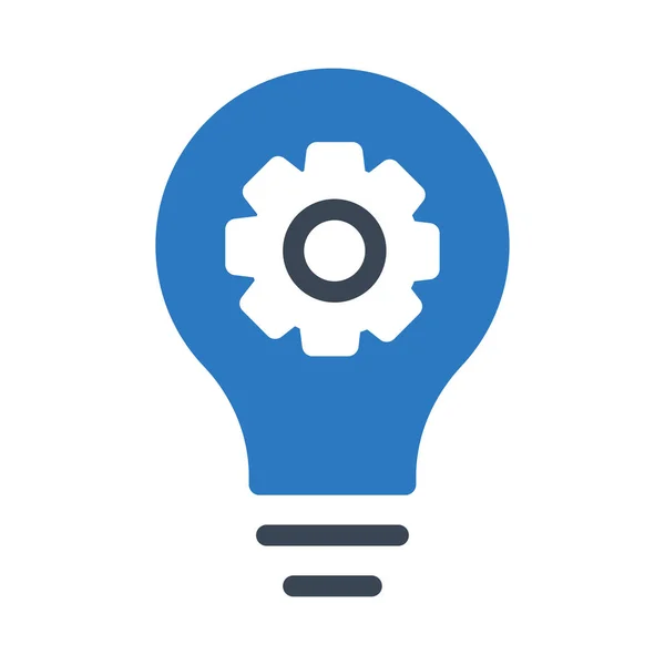 Idea Vector Glyph Color Icon — Stock Vector