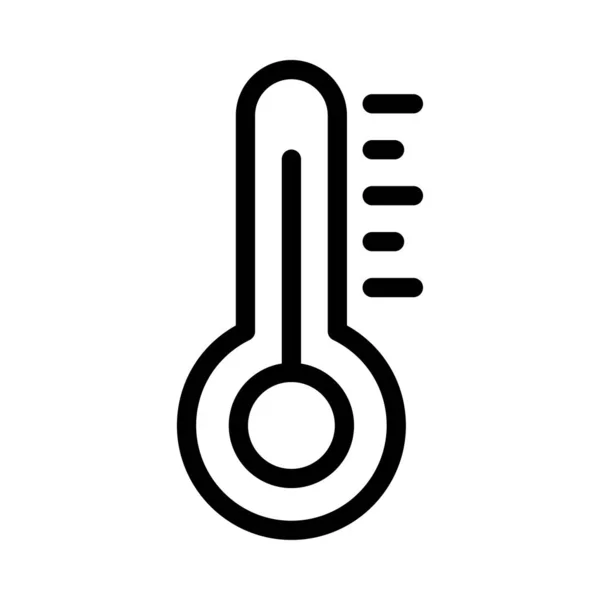 Wektor Temperatury Ikona Cienka Linia — Wektor stockowy