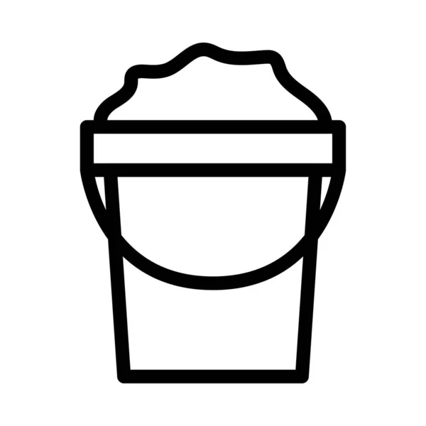 Garbage Vector Thin Line Symbol — Stockvektor