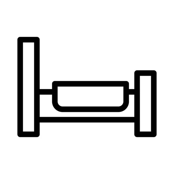 Slaap Vector Dunne Lijn Pictogram — Stockvector