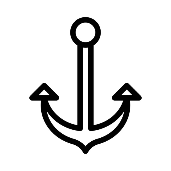 Marine Vektor Thin Line Symbol — Stockvektor