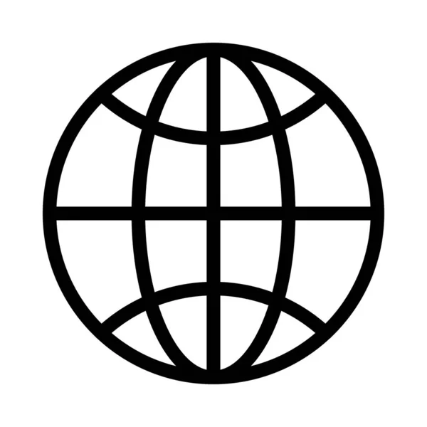 Παγκόσμιο Διάνυσμα Λεπτή Γραμμή Εικονίδιο — Διανυσματικό Αρχείο
