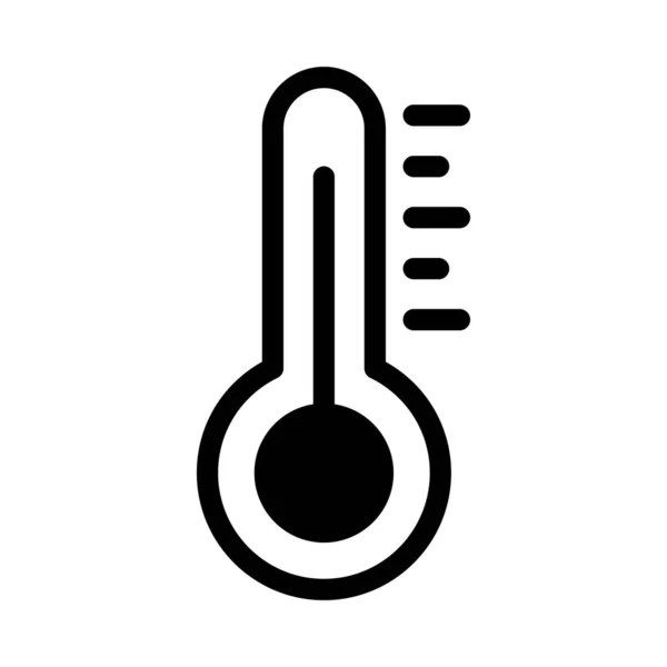 Temperatura Vector Glifo Icono Plano — Vector de stock