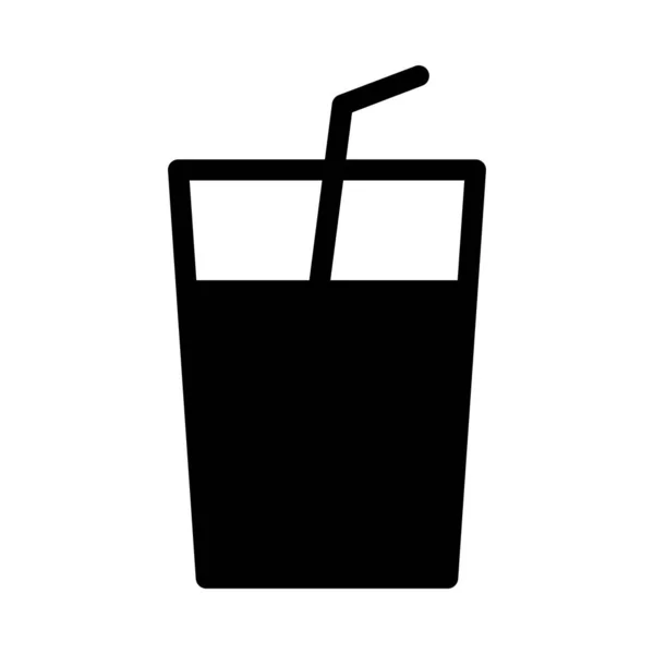 Trinken Vektor Glyphen Flaches Symbol — Stockvektor