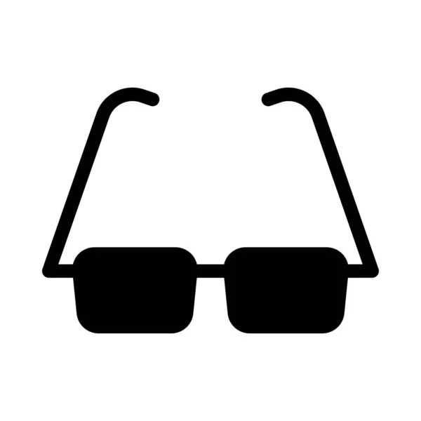 Goggles Vektor Glyf Platt Ikon — Stock vektor