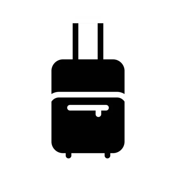 Gepäckvektor Glyphen Flach Symbol — Stockvektor