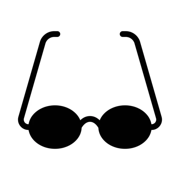 Gafas Vector Glifo Icono Plano — Vector de stock