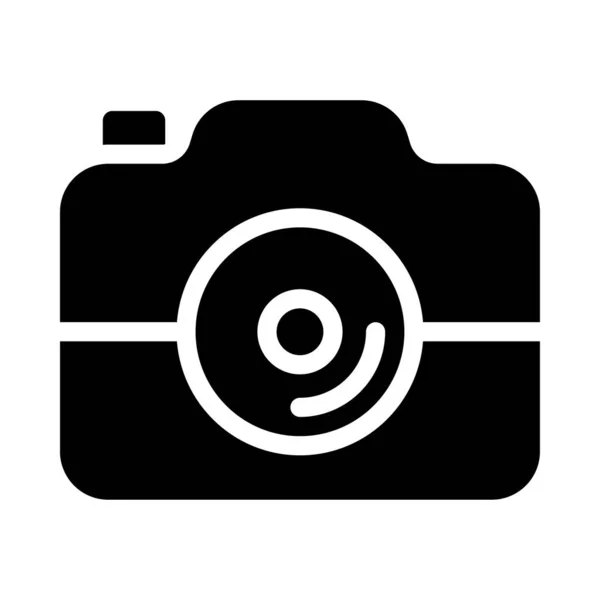 Dslr Vektor Glyphen Flaches Symbol — Stockvektor