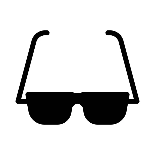 Brýle Vektorový Glyf Plochá Ikona — Stockový vektor