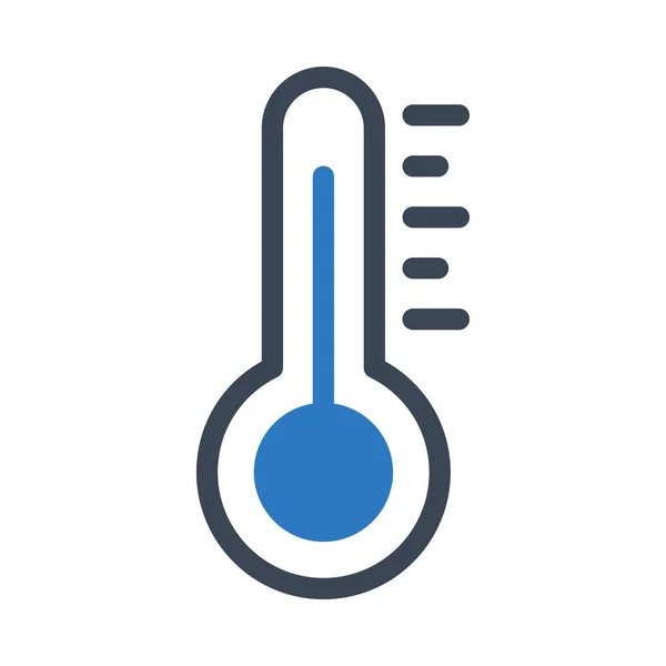 Temperatuur Vector Glyph Kleur Pictogram — Stockvector