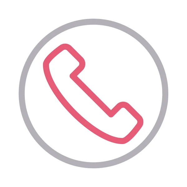 Иконка Векторной Линии Телефона — стоковый вектор