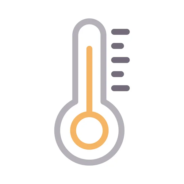 Ikona Barevného Řádku Vektoru Teploty — Stockový vektor