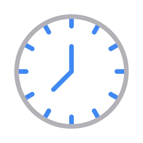 Reloj Vector Línea Color Icono — Vector de stock