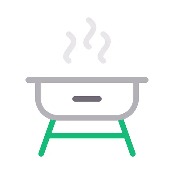 Bar Cue Vector Color Line Icon — стоковый вектор