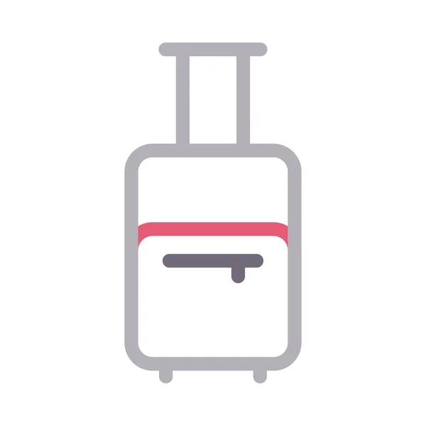 Luggage Vector Color Line Icon — Stock Vector