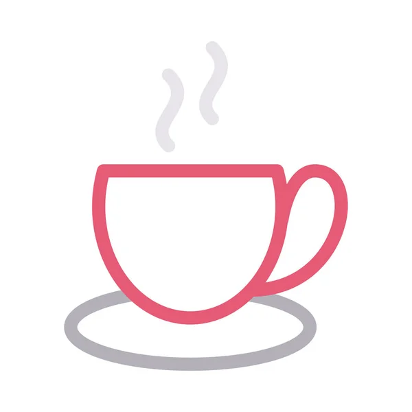Coffee Vector Color Line Icon — Stock Vector