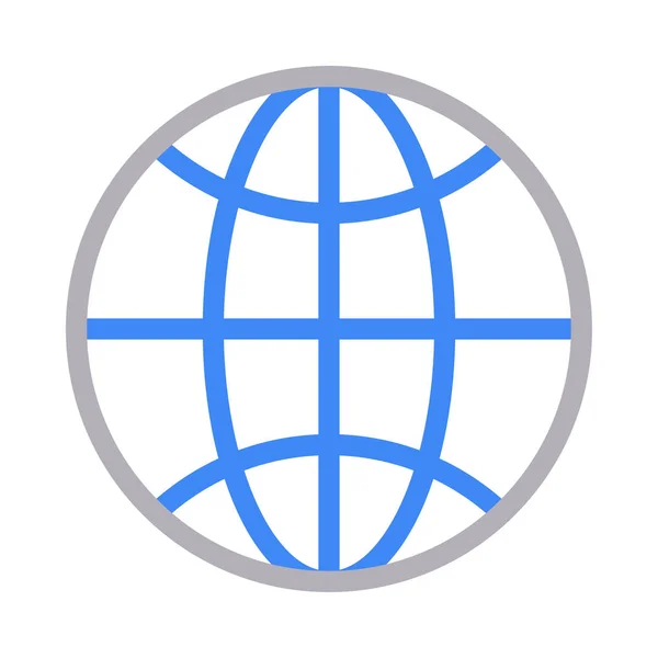 Иконка Векторной Линии Мира — стоковый вектор