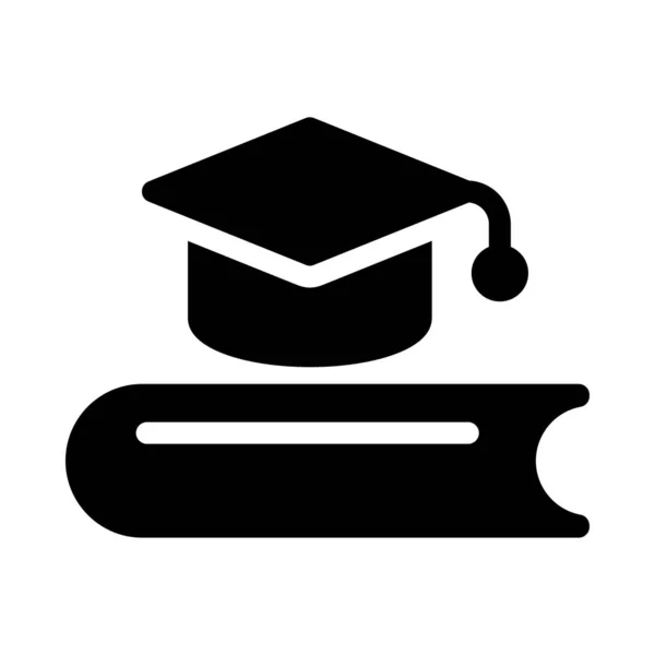 Education Vector Giyph Flat Icon — 스톡 벡터