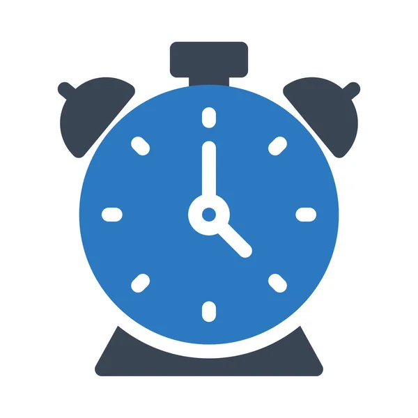 Horloge Vecteur Giyphe Couleur Icône — Image vectorielle
