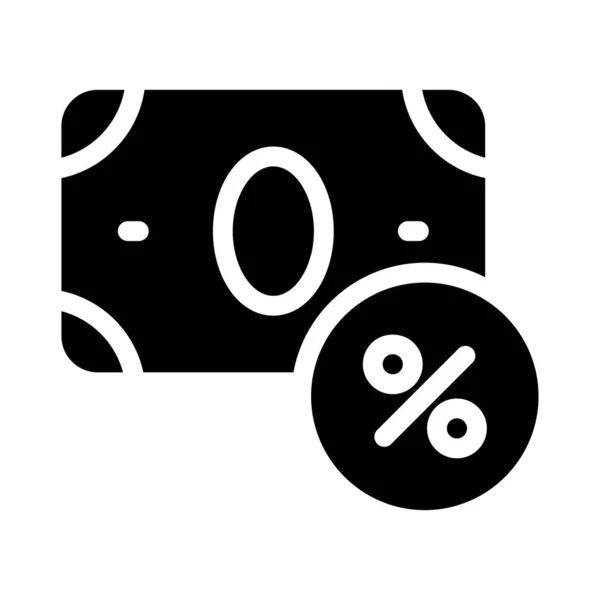 Discount Vector Glyph Flat Icon — Stock Vector