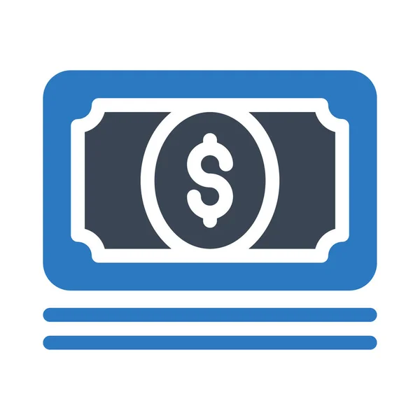 Cash Vector Glyph Kleur Pictogram — Stockvector