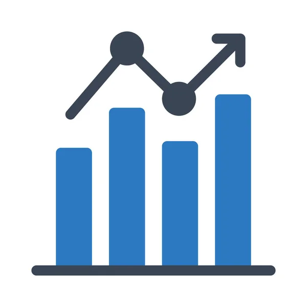 Istatistik Vektörü Renk Simgesi — Stok Vektör