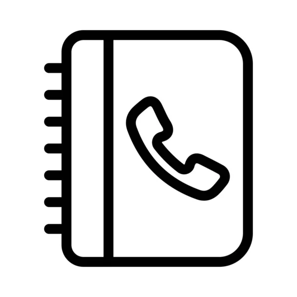 Telefon Vektor Dünne Linie Symbol — Stockvektor