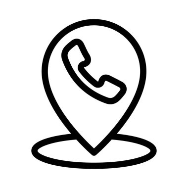 pin vektörü ince çizgi simgesi