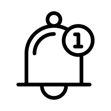 Uyarı vektörü ince çizgi simgesi