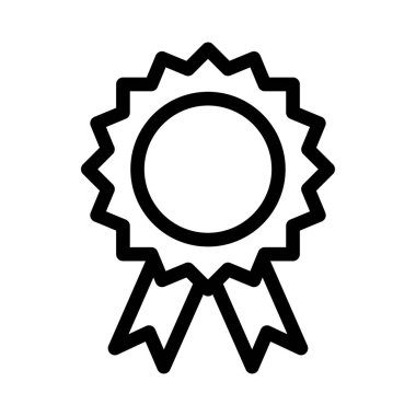 Madalya vektörü ince çizgi simgesi