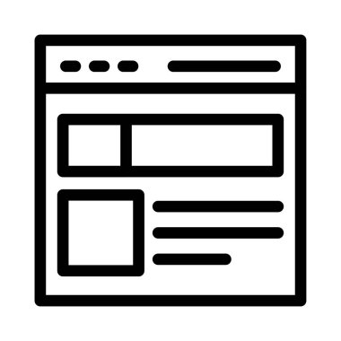 tarayıcı vektörü ince çizgi simgesi