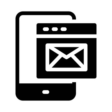 ileti vektörü düz simgesi