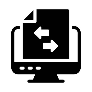 vektör glifini düz simgeye aktar