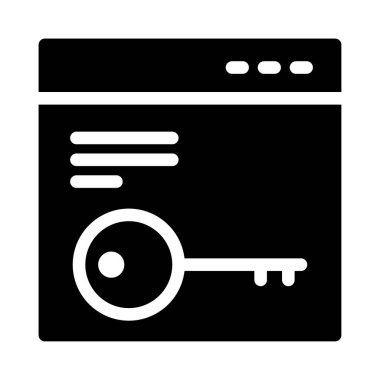 vektör düz simgesini kilitle