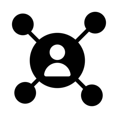 bağlantı vektörü glyph düz simgesi