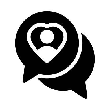 sohbet vektörü düz simgesi