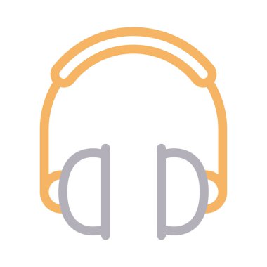 kulaklık vektör renk çizgisi simgesi