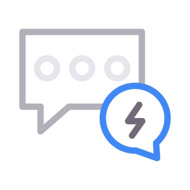 Sohbet vektör renk çizgisi simgesi