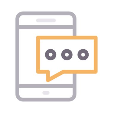 ileti vektör renk çizgisi simgesi