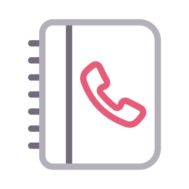 telefon vektörü renk çizgisi simgesi