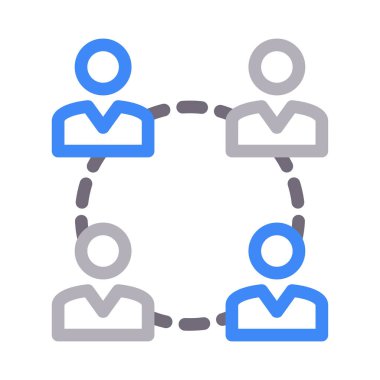 bağlantı vektörü renk çizgisi simgesi