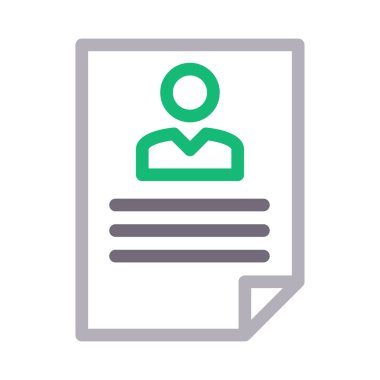 Cv vektör renk çizgisi simgesi