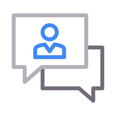 ileti vektör renk çizgisi simgesi