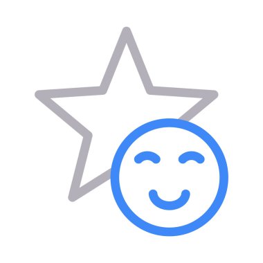 emoji vektör renk çizgisi simgesi